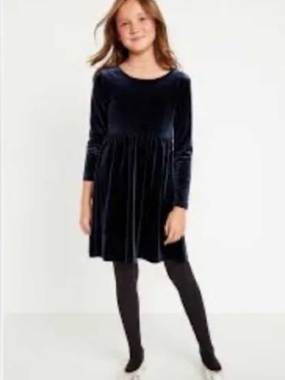 Old Navy Kids Dark Green Velvet Dress
